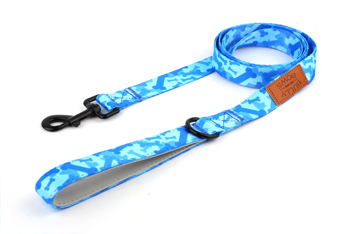 Blue Dog Bone Camo Dog Leash – Bully Bows