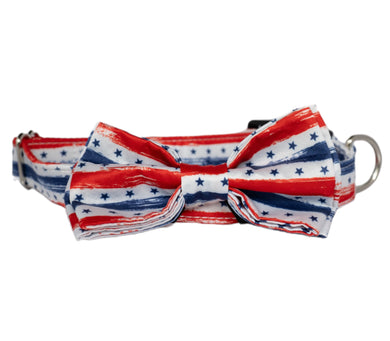 American Flag Bow Tie Collar
