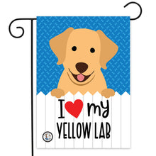 I Love My Yellow Lab Garden Flag