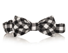 Black & White Buffalo Plaid Dog Bow Tie Collar